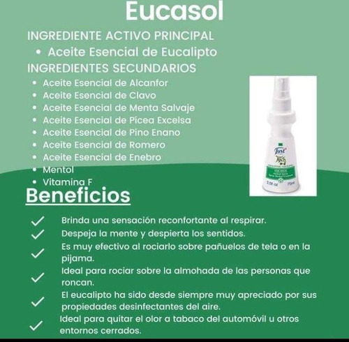Aceite Esencial Swiss Just Eucasol Y Eucalipto - Alergias