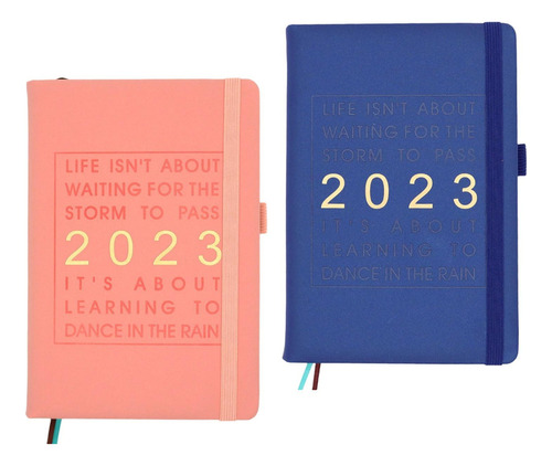 2 Pcs 2023 Planner Diary Notebook Goal Agenda Agenda Cover