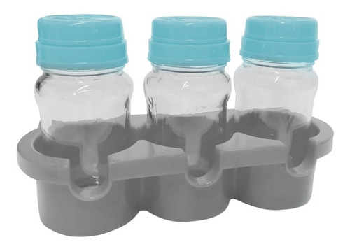 Set 3 Especieros De Vidrio Con Tapa Condimentos 125ml 