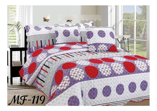 Sobrecama Tipo Español Cama Queen (1,60) Doble Faz, 5 Piezas