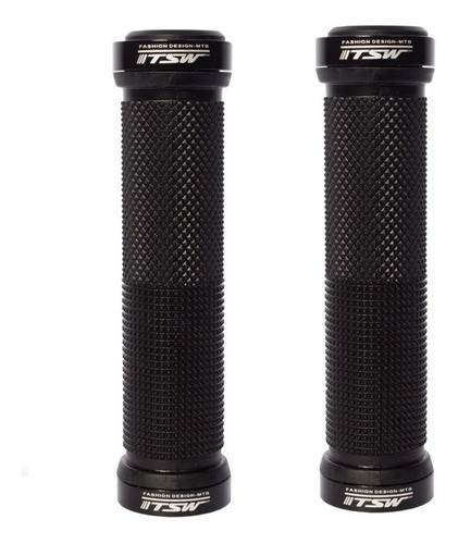 Manopla Bike Tsw Com Anel E Trava 130mm Preta Mtb