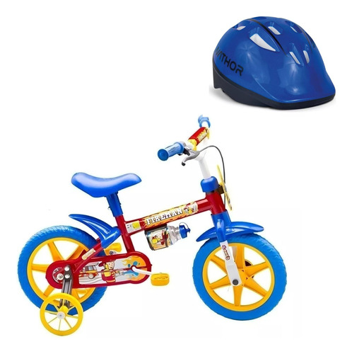 Bicicleta Aro 12 Fire Man   + Capacete Infantil