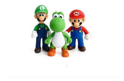 Set 3 Figuras Mario Bros Articuladas Alta Calidad