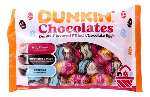 Huevos Chocolate Relleno Dona Dunkin Jelly Brownie Coco 255g