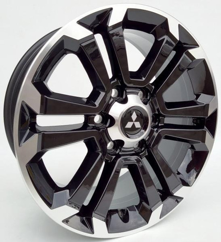 Rodas Nova L200 Triton S36 Aro 18x7,5 6x139 (par) + Bicos Cor Preto Com Diamantado