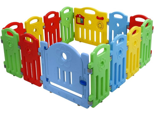 Corral De Plástico Para Bebés Y Niños Playpen 14 Paneles