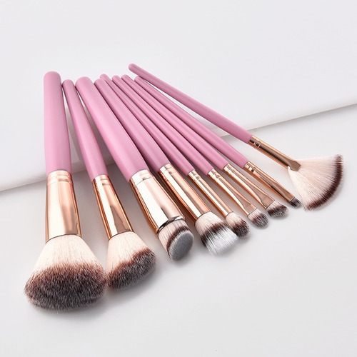 Set De 9 Brochas Mauve Pink Maquillaje Otoño-invierno 2018