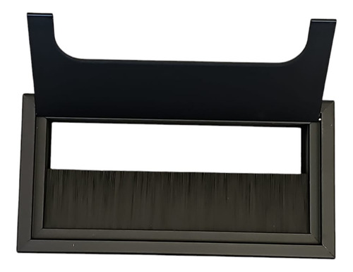 Pasacables Negro Rectangular Para Escritorio 160x80mm