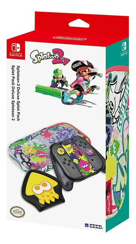 Pacote Estuche Splatoon 2 Deluxe Nintendo Switch Color Rosa Chicle