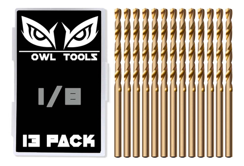 Owl Tools Brocas De Cobalto De 1/8 Pulgadas, Paquete De 13 B