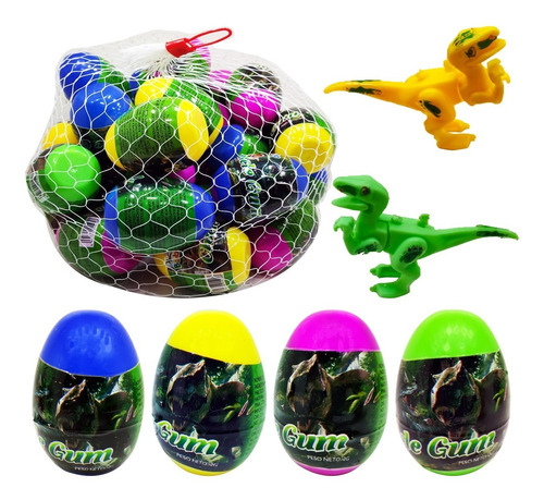 30 Huevo Con Dinosaurio Capsula Sorpresa Souvenir Piñata