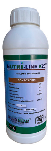 Nutri-line K20 Potasio Fertilizante Foliar Grupo Neam 1 L