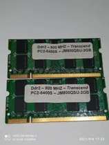 Comprar Memória Ddr2 De Notebook 4 Gb - 2x2gb - Pc2-6400s Transcend