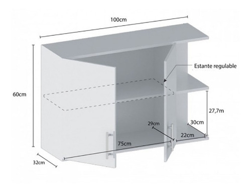 Imagen 4 de 10 de Alacena Funcional Mueble Para Cocina Regulable Reforzado