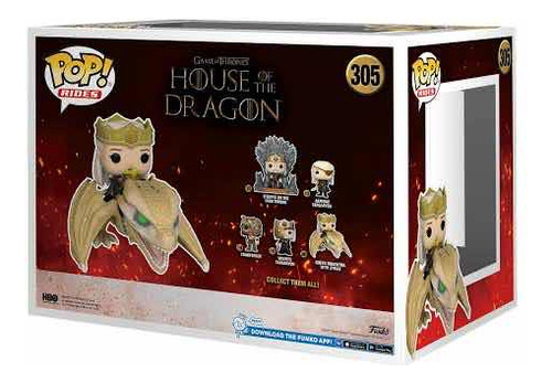 Queen Rhaenyra Dragon Syrax 305 House The Dragon Funko Pop