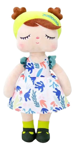 Boneca Metoo Verde Lima Vestido Florido 33cm