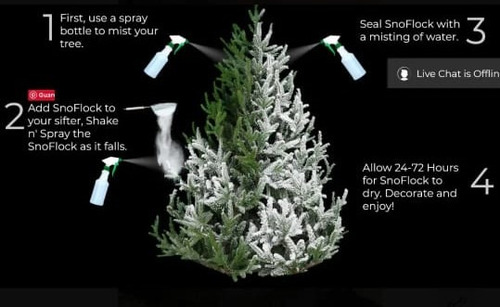 Sno-flock 500 Gr Nieve Artificial Para Arbol De Colores