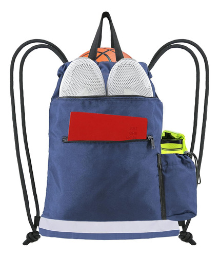 Mochila Con Cordón, Con Estilo Deportivo, Bolsa De Gimnasio 