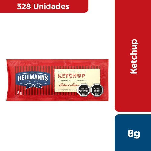 528 Unidades Ketchup Hellmann's Sachet 8 G