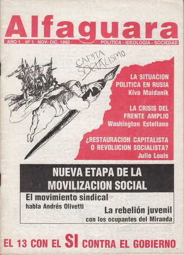 Marxismo Uruguay Centro Carlos Marx Revista Alfaguara Nº 1