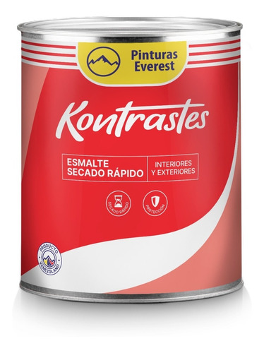 Kontraste Pintura Esmalte Secado Rapido Negro Galon