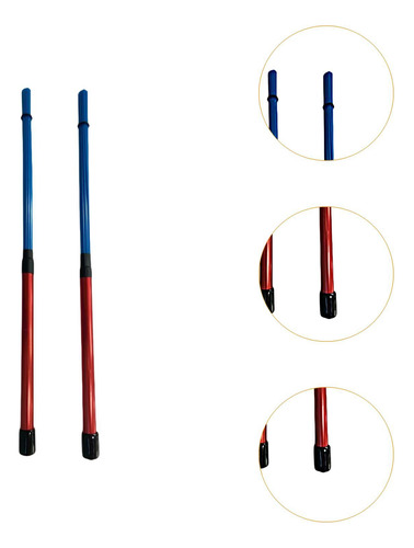 Baquetas, Escobillas Para Batería, Escobillas De Rojo Azul