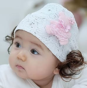 Imagem 4 de 6 de Atacado 50 Faixa Cabeça Bebê Menina Renda Com Falsa Peruca