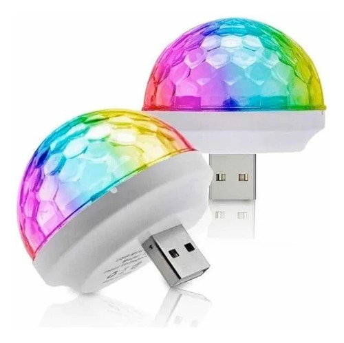 8 Luz Led Rgb Audiorítmica Bola Boliche Dj Usb Y P Celular