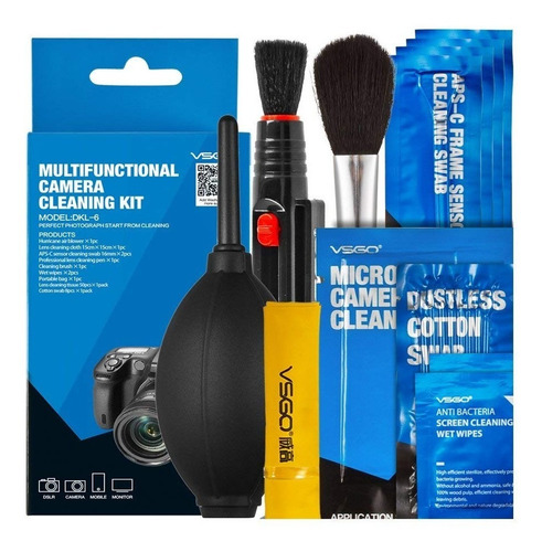 Kit Limpieza Cámara Reflex Mirrorless Aps-c Set Vsgo Limpiar