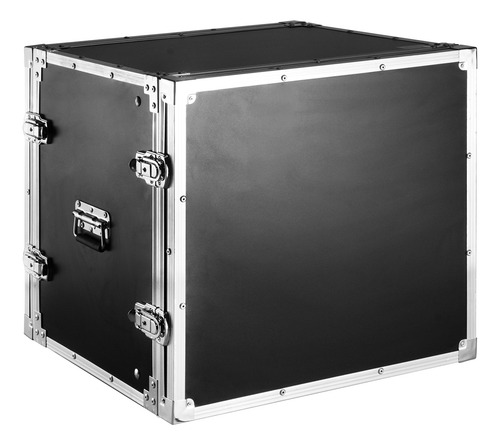 Case Rack Periférico 10u Profissional Com 2 Trilhos Roscados Cor Preto