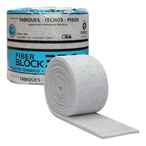 Aislante Fiber Block 55mm 0.60x10mts Gris-feltrex