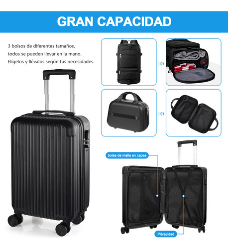 Maletas De Viaje Set Equipaje De Mano19+12in Enviar Mochila