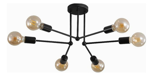 Lámpara Colgante Araña Luz De Techo Con 6 Cabezas