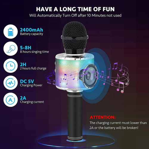 Micrófono De Karaoke Con Cambio De Voz Para Niños, Micrófono