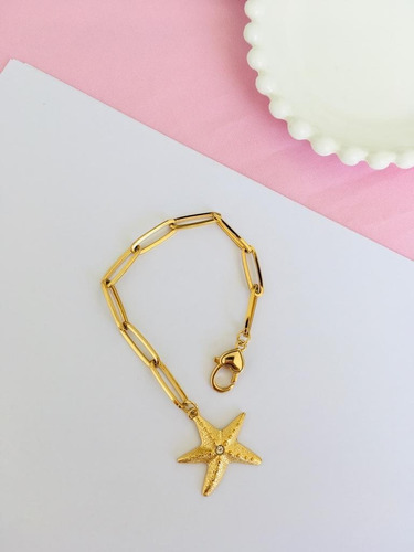 Imagem 2 de 7 de Pulseira Feminina Estrela Do Mar
