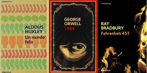 3 Libros Un Mundo Feliz + 1984 + Fahrenheit De Bolsillo