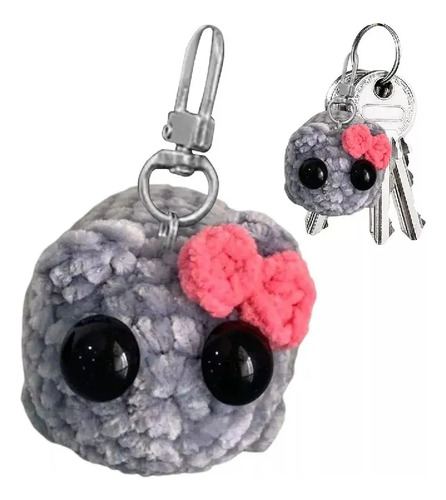Llavero Tejido A Mano, Diseño Triste En Forma De Muñeca