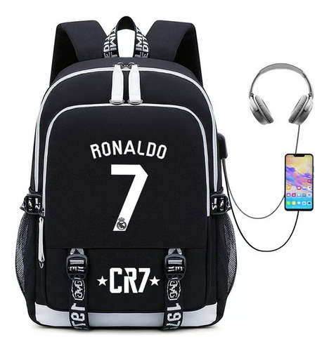 Fwefww Mochila Usb For Estudiantes Cristian Ronald 2023