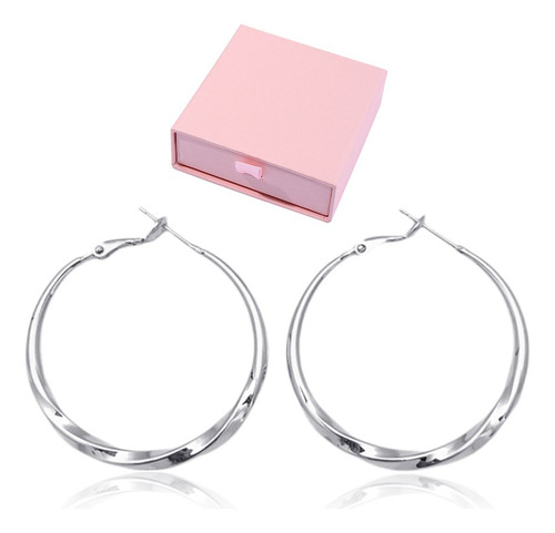 Aretes Grandes Chapado En Plata Arete Para Mujer Regalos
