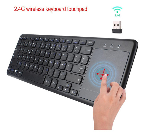 Zj Inalámbrico 2.4g Mouse Con Panel Táctil Incorporado
