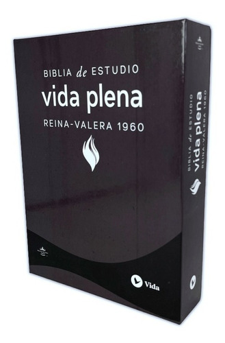 Biblia De Estudio Vida Plena Rvr1960 Piel Genuina Negro