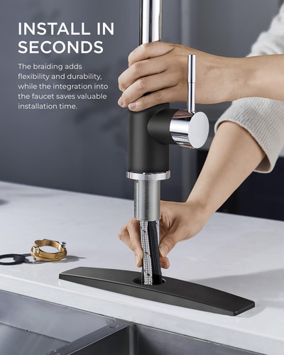 Grifo De Cocina Forious Con Dispensador De Jabón Y Rociador
