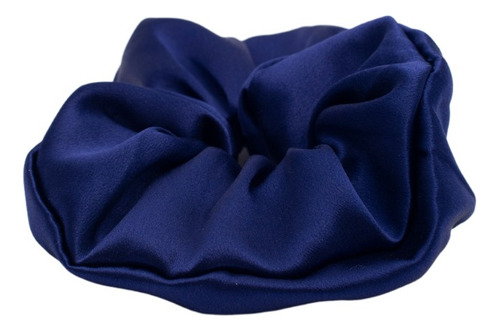 Scrunchie De Seda Xl Azul Marino