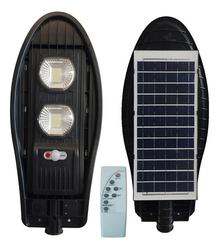 Lámpara Led Luz Solar Exterior De Poste 100w Cabeza De Cobra Negro