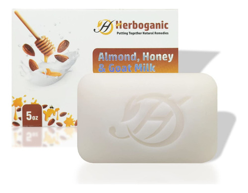 Herboganic Jabon De Hierbas De Leche De Almendras, Miel Y Ca