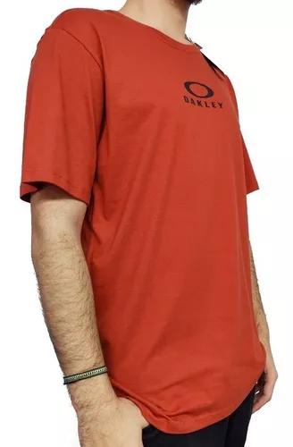 Camiseta oakley original masculina bark new tee vermelho em