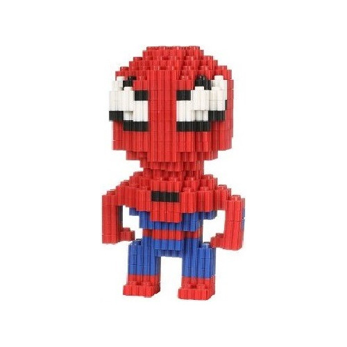 Mini Bloques Spider-man Figura 3d Armable