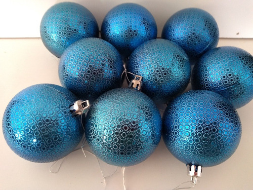 Enfeite De Arvore Natal Bolas Azuis Laços Prata Juta Outros | Parcelamento  sem juros
