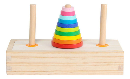 Wooden 10-story Tower Of Hanoi .
