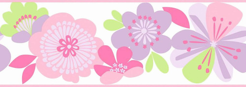 4 Cenefas Decorativas Flores Hermosas Y Coloridas Mod. 120